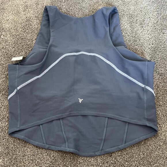 Old Navy Dusty Blue Workout Crop Top - Picture 3 of 3